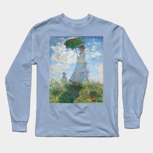 Woman With A Parasol, Claude Monet Long Sleeve T-Shirt